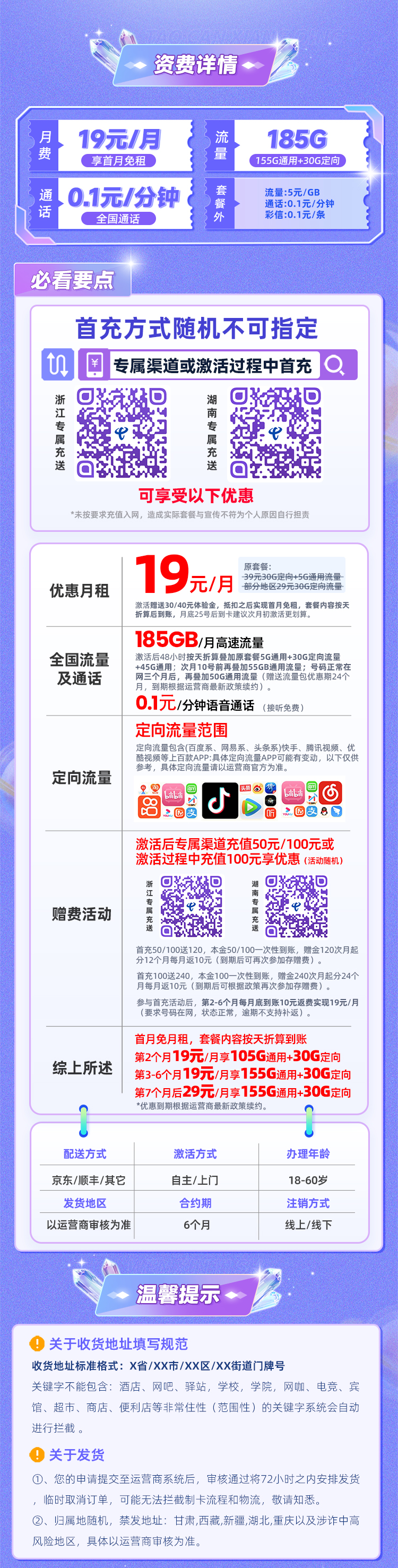 电信星云卡1.0【19元/月享155G通用+30G定向】  第2张
