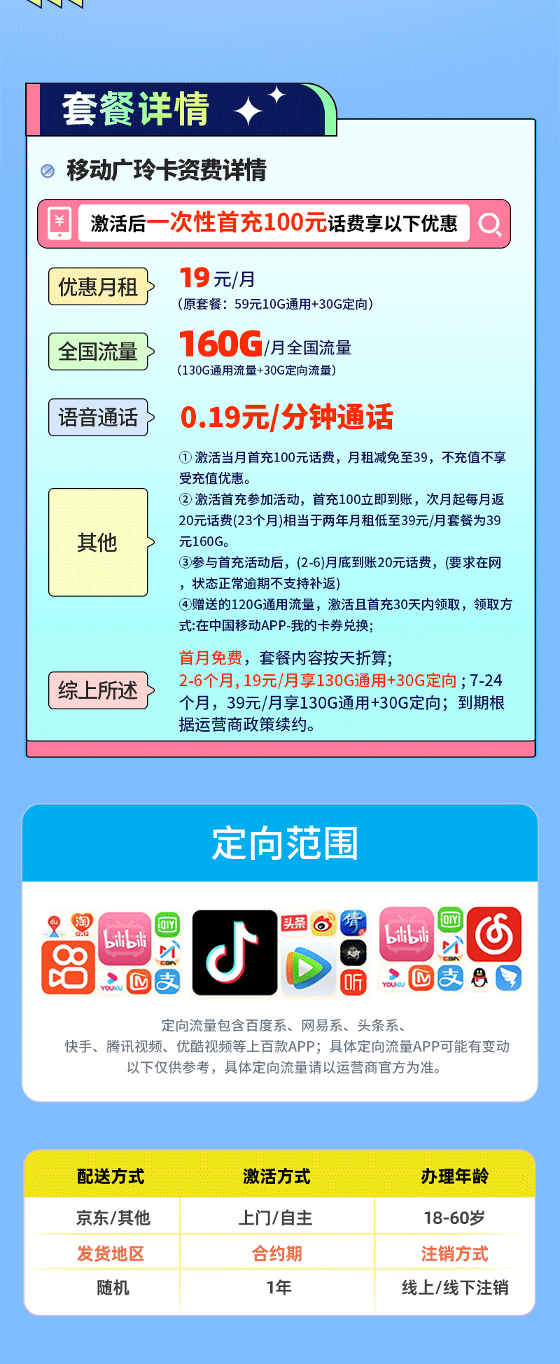 靓号王卡最新发布：移动广玲卡19元/月享160G流量【广东专属】  第2张