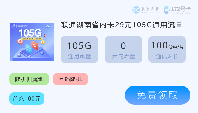 2026年湖南流量卡哪个最划算？推荐电信飞娥卡29元享185G流量  第2张
